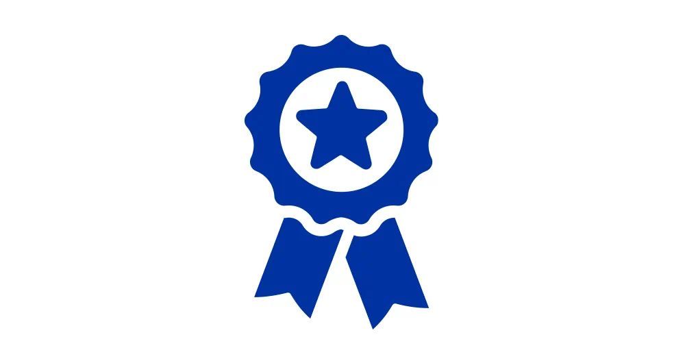 Ribbon with star icon