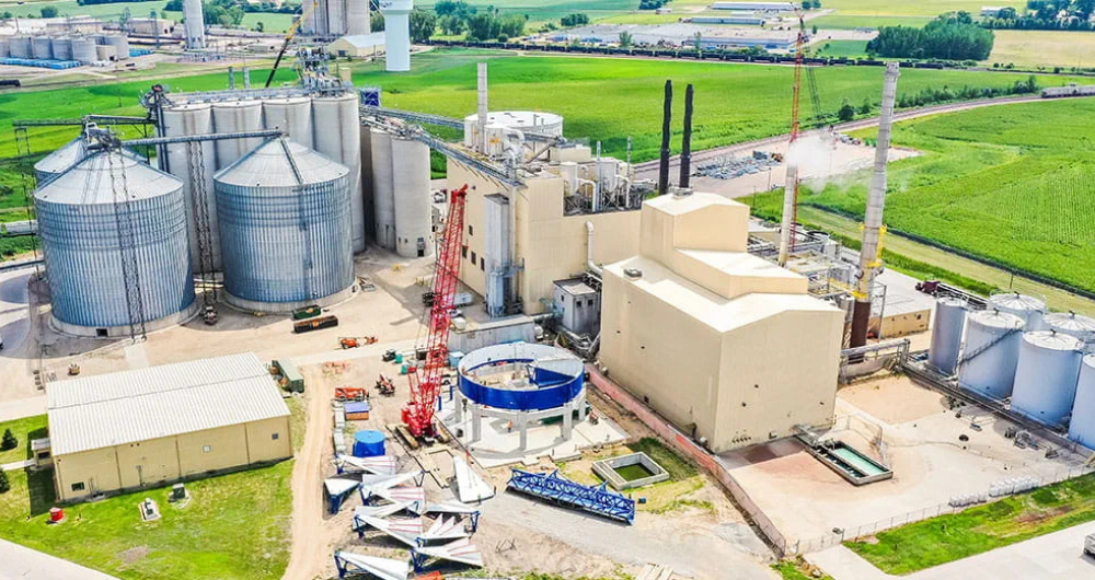 Aerial of processing plant