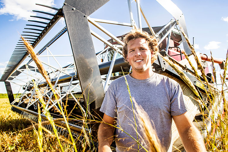 Wild rice farmer Nick Godward