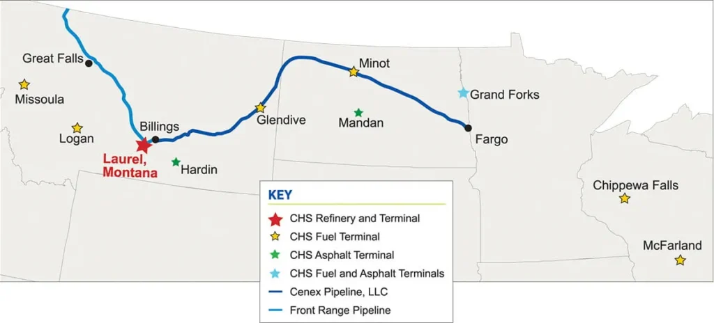 CHS Pipelines map (North)