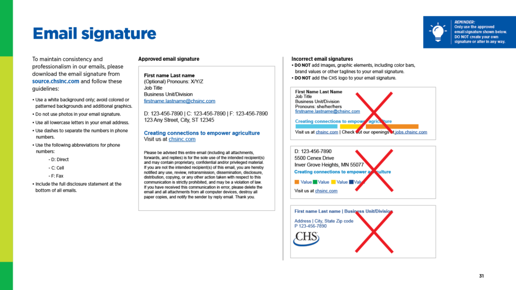 Email signature