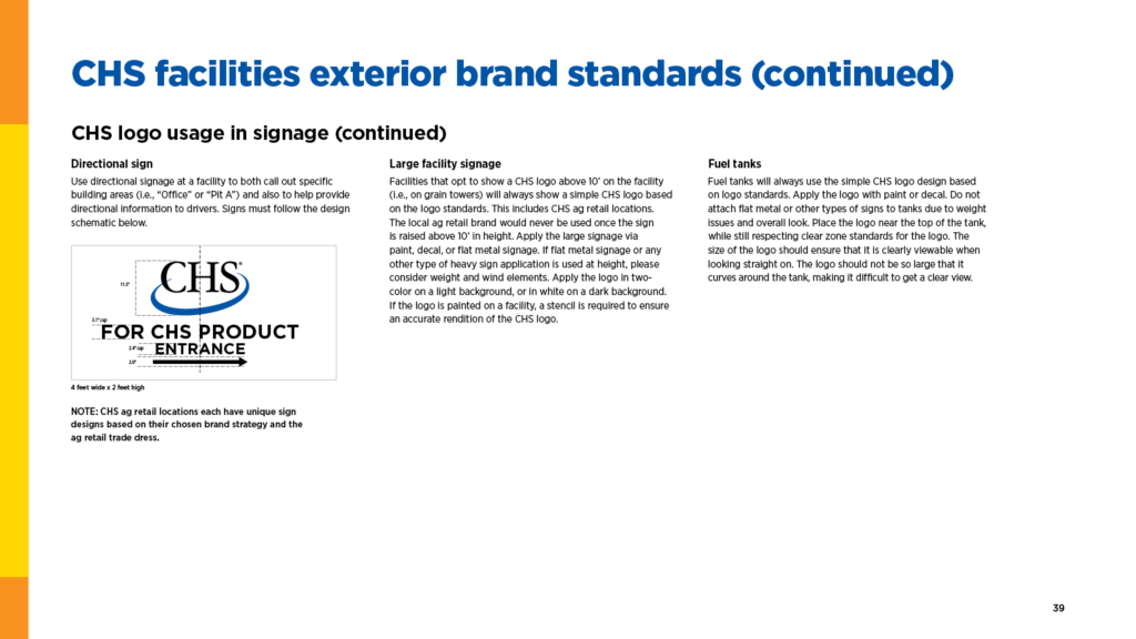 CHS facilities exterior brand standards (continued)