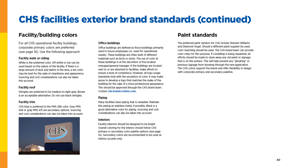 CHS facilities exterior brand standards (continued)