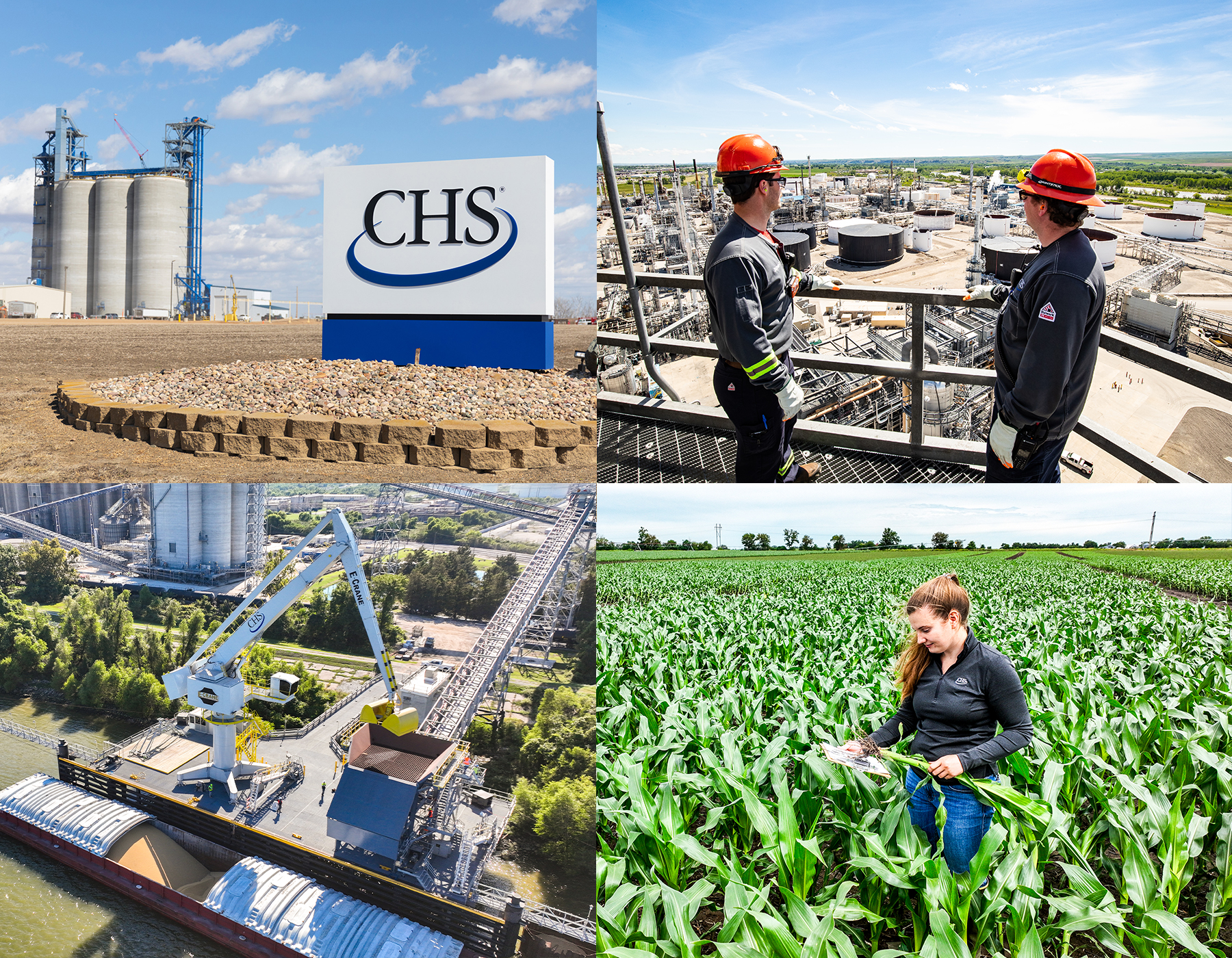 Collage of images taken of CHS operations